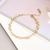 S21 Venta al por mayor de fábrica Dulce Elegante Diseño de Cadena Cruzada Suave Pulsera de Acero de Titanio Oro de 18 Quilates para Mujer