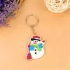 Llavero navideño tridimensional de PVC de plástico blando, llavero de dibujos animados tridimensional, pequeño regalo navideño, llavero