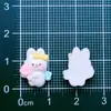 Serie Mini Blanca Animales de Dibujos Animados Nubes de Arcoíris Cachorro Arte de Uñas Parche Hecho a Mano DIY para Niños Accesorios de Resina