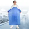 Spot azul branco transparente pvc anti-óleo avental grosso fábrica de alimentos aquáticos cozinha cintura longa