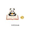 Insígnia de Panda de Desenho Animado Essencial para Alunos Começarem a Escola Broche com Texto Inspirador, Fivela de Alfinete Fofa, Decoração de Bolsa