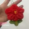 Llavero de Peluche con Forma de Flor Roja Grande Lindo de Moda Accesorio para Bolso Muñeco Juguete