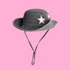 Sombrero de Pescador Rosa para Mujer Verano Spice Girls Retro Exterior Montañismo Sombrero Parasol Protección Solar Camping Montañismo Sombrero de Vaquero Occidental