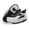 Zapatos para caminar de celebridad de internet, patines para niñas, patines para niños, patines para niños, zapatos de cuatro ruedas emergentes para estudiantes, zapatos voladores