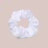 Elástico de Cabelo de Tecido Cetim Amazon Transfronteiriço Corda de Cabelo Cor Sólida Simples Europeu e Americano Corda de Cabelo Atacado Acessórios de Cabelo