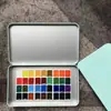 Kit de Tintas Aquarela 24 Cores 36 Cores Tinta Sólida para Nail Art Iniciantes Kit Inicial de Pintura Portátil Atacado