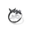Anillo estilo ins europeo y americano para mujer, nicho de alta gama, lujo, diamante, mariposa, personalidad, comodín, nuevo al por mayor