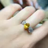 Novo Anel de Cristal Rosa Ametista Natural com Inlay de Prata 925, Design Vintage de Renda Vazada, Suprimento ao Vivo