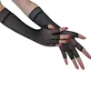 Guantes de Red de Dedos Largos Venta Directa de Fábrica Moda Europea y Americana Ropa Sexy Accesorios Actuación en Escenario Guantes de Novia