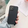 Capa de silicone líquido adequada para iPhone 16, capa macia com borda reta de 13 polegadas para Apple 15, resistente a quedas e impressões digitais.