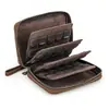 Bolsa de Armazenamento Portátil para Viagem em Couro Crazy Horse Retrô para Cartões de Jogo Nintendo Switch 80 Cartões Grande Capacidade
