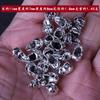Xizang Modelo de Calavera de Plata Accesorios de Halloween Decoración de Terror Pulsera Craniforme de Calavera Pequeña Joyería para Perforaciones Accesorios Cuentas Sueltas