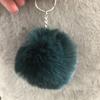 Llavero con Pom-Pom de Piel Sintética de Conejo de 8 cm Cadena Accesorio Bola de Felpa de 8 cm Bola de Pelo Anillo Accesorio Lindo