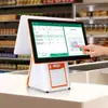 Wuhongcheng 15.6+ 15.6polegadas Tela Dupla Integrada Touch Pos Caixa Registradora para Supermercados e Lojas de Conveniência Caixa Registradora de Tela Única