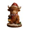 Decoração Criativa de Natal Transfronteiriça Usando Chapéu de Natal Lanterna de Bezerro Pequenos Enfeites Luminosos Decoração de Atmosfera Festiva para Desktop