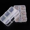 Caja de Almacenamiento Transparente a Prueba de Polvo para Joyería de Diamantes y Arte de Uñas Xiaohongshu Más Vendido Caja Organizadora de Joyería Huazi de 6 Compartimentos Venta al por Mayor de Fábrica