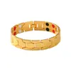 Pulseira Magnética Amazon Cross Cobre Antigo Vermelho Três Fileiras Fecho Dobrável Eletrodepositado Escovado Pulseira Liga de Zinco Joias Masculinas