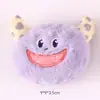 Chaveiro Pingente Monstro Colorido Fofo Acessórios Broche de Pelúcia Desenho Animado Pino Pingente de Bolsa DIY
