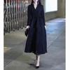 21905 Da Ai Mei Yuan 2025 Primavera Nueva Moda Vestido Largo Cuello de Solapa Corte Entallado Adelgazante Vestido para Mujer