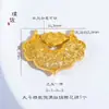 Puzuo Retención de Color Fuerte Arena Dorada Arena Plateada Dos Tonos Flor de Carpa Candado Ruyi Flor de Loto Cuerda Tejida Collar Cadena de Suéter Estilo Chino
