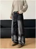 Marca de moda transfronteriza estilo Hong Kong moderno para hombre 2026 nuevo personalizado hip-hop ins moda de alta calle moderna pantalones largos geniales jeans