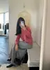 Estilo Sencillo y Perezoso, Suéter de Lana Sin Costuras Suelto y Suave, Top de Manga Larga Cepillado de Corte Tridimensional 02185