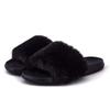 Stock Listo Pantuflas de Imitación de Piel de Zorro para Mujer Verano Ropa de Exterior Pantuflas Planas Pantuflas Peludas Pantuflas de Felpa a Juego de Colores