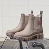 Botas de Lluvia de Moda Transfronterizas para Mujer, Talla Grande, Populares en Japón, Corea, Europa y América, Estilo Chelsea, Elásticas, Versátiles, Zapatos Impermeables