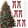 Conjunto de enfeites de laço com corrente de pérolas transfronteiriços Decoração de atmosfera para árvore de Natal Pingentes Decorações DIY para casa nas festas