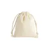 Fornecedor Direto Fabricante Personalizado Bolsa com Cordão de Algodão Bambu Bolsa de Armazenamento à Prova de Poeira Tecido 100% Algodão Bolsa com Cordão de Algodão Armazenamento de Joias