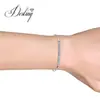 Pulsera de Plata S925 Usa Cristales Swarovski Elements Pulsera con Diseño de Moda y Pulsera Abierta Ajustable