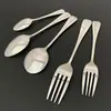 Colher de Jantar Doméstica, Colher de Sopa, Colher de Iogurte, Faca e Garfo de Aço Inoxidável, Faca e Garfo para Bife de Hotel e Restaurante, Colher e Garfo de Sobremesa
