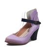 2021 Primavera y Otoño Nuevo Comercio Exterior Talla Grande Tacones Altos Europeos y Americanos Tacón Grueso Puntiagudo Moda Femenina Zapatos Individuales Tacón Alto