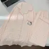 Nuevo Cárdigan con Solapa Pijama para Mujer Primavera y Otoño Algodón Nube Dibujos Animados Ropa de Casa Popular de Comercio Exterior Traje Venta al por Mayor