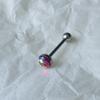 Anillo para la lengua de acero de titanio con diseño de escamas de pez de 7 colores, goteando aceite, color mágico de las profundidades marinas, degradado, piercing corporal, joyería, transfronterizo europeo y americano, en stock