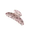 Pinza para el Cabello de Flor Rosa, Pasador Floral Dulce de Semicírculo, Accesorio para el Cabello de Flor Colorida, Pinza para el Cabello Versátil y Fresca para Mujeres