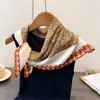 Estilo Polavocal patrón de espiga sensación de algodón lino cuadrado pequeño pañuelo de seda imitación terciopelo turbante chal pañuelo solar bufanda para mujer