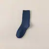 Calcetines Gruesos de Rizo para Mujer, Calcetines de Media Pantorrilla, Calcetines Deportivos de Color Sólido de Verano con Base de Toalla, Amortiguadores, Absorbentes de Sudor, para Pareja, Calcetines Cálidos para Hombre