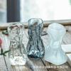 Jarrón de cristal moderno simple transparente irregular flores hidropónicas sala de estar arreglo floral recipiente decoración venta al por mayor