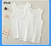 Colete Unissex Infantil de Algodão Puro Estilo Japonês, Camiseta Regata de Malha Infantil Lisa, Top Bebê de Gola Redonda Sem Mangas, Camiseta Soltinha