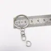 Chaveiro de Metal com Fivela de Figura 8, Niquelado, Argola Giratória de 25mm, Argola Plana com Design de Figura 8, em Estoque, Chaveiro de 2,5mm