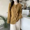 Estilo preguiçoso solto estilo japonês cor sólida malha Cardigan mulheres primavera e outono cera macia pequena Chanel estilo design sensato top casaco suéter