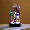 Adornos de cúpula de cristal temáticos de Navidad transfronterizos, decoraciones creativas de árbol de Navidad y muñeco de nieve para regalo, adornos con luz LED, venta al por mayor