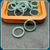 Anillo de Jade Azul Viejo para Correr Anillo de Jade Plano para Mujer Anillo Concéntrico Anillo