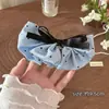 Pinza de Plátano Estilo Falda con Lazo Cuadros Simple para Niñas, Versátil y Elegante, Adecuada para Coletas Altas y Fijar el Cabello en la Parte Posterior de la Cabeza