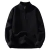 Exportar Suéter Amazon con Media Cremallera para Hombre 2026 Otoño/Invierno Nuevo Estilo Engrosado Cálido Ropa para Hombre Versátil Top de Punto