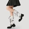 Meias femininas Renaissance Creative Bow Meias empilhadas Ballet Style Miu Slim Jk Meias longas de cano curto