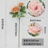 Flor de Rosa Artificial Tallo Único Múltiples Cabezas Rosa Roja Decoración para el Hogar Boda Arreglo Flor Artificial Hecha a Mano Venta al por Mayor Transfronteriza