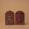 Madeira de Jujuba Fulminada Esculpida Bodhisattva Samantabhadra Santo Padroeiro Doze Signos do Zodíaco Dragão Buda do Nascimento Tai Sui Pingente Pingente 46