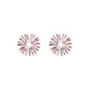 Pendientes de Fuegos Artificiales Exquisitos y Sencillos Estilo Fresco con Goteo de Aceite, Dulces y Modernos con un Toque de Lujo, Versátiles para el Uso Diario, Accesorios de Oreja de Nicho